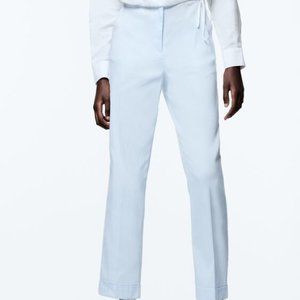 ZARA BLUE STRAIGHT LEG TROUSERS WITH CUFFS